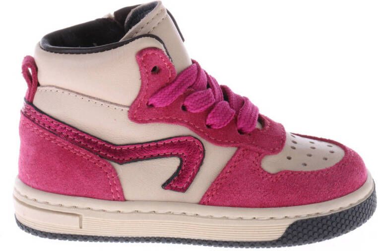 Pinocchio leren sneakers fuchsia