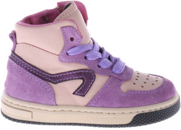 Pinocchio leren sneakers lila