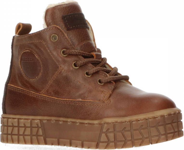 Bruin Tinten P2461 Hoge sneakers Leren Sneaker Jongens Bruin - Foto 2