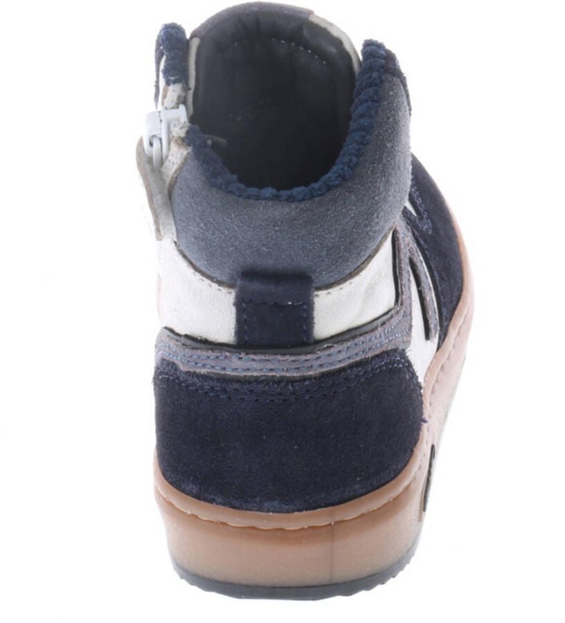 Pinocchio leren sneakers donkerblauw wit
