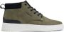 PME Legend Groene hoge sneakers met leren details Green Heren - Thumbnail 1