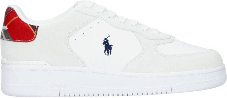 POLO Ralph Lauren leren sneakers wit rood