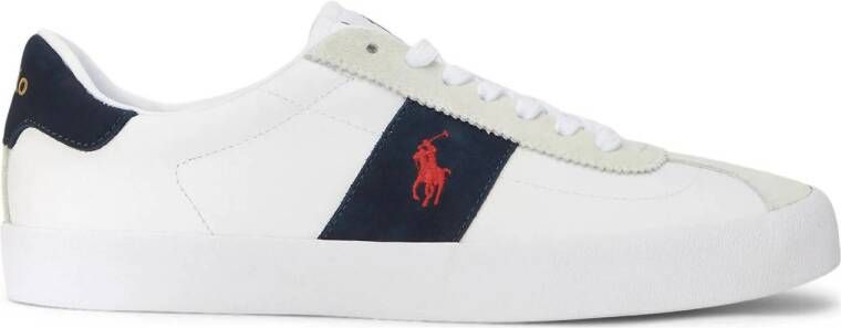 POLO Ralph Lauren leren sneakers wit blauw