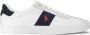 POLO Ralph Lauren leren sneakers wit blauw - Thumbnail 1