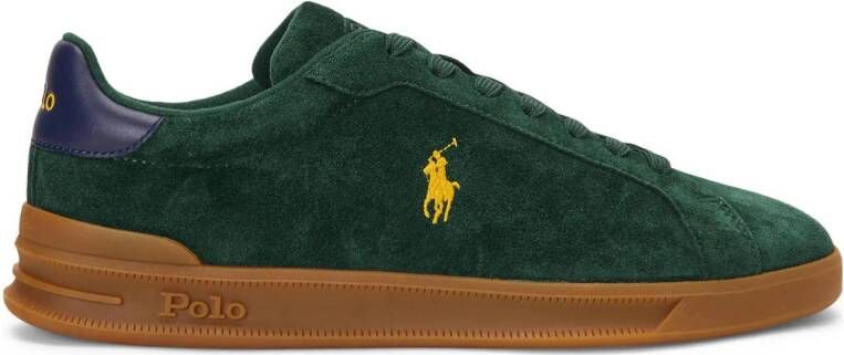 POLO Ralph Lauren suède sneakers donkergroen