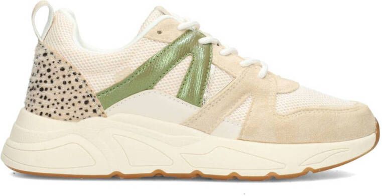 POSH by Poelman CAROCEL Dames Sneakers Beige Met Combinatie