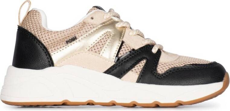 POSH by Poelman Carocel chunky sneakers zwart beige Meisjes Imitatieleer 30