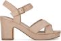 POELMAN C0118-15PSH sandaal sand Beige Suedelook Sandalen met hak Dames - Thumbnail 1