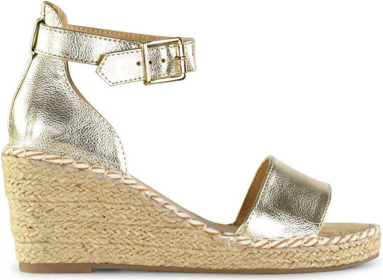 POSH by Poelman SUUS Dames Sandalen Espadrilles Goud