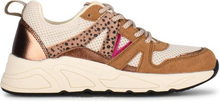 POSH by Poelman sneakers beige Meisjes Imitatiesuède 37