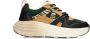 POSH by Poelman WAVY Dames Sneakers Zwart met groene combinatie - Thumbnail 1