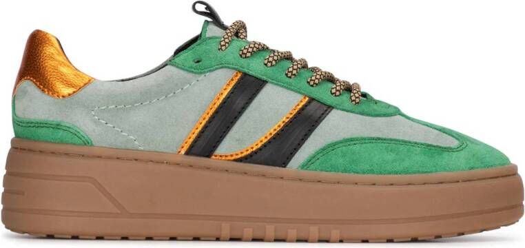 PS Poelman Anemone leren sneakers Anemone groen