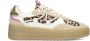 PS Poelman Anemone leren sneakers beige wit panter - Thumbnail 1