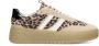 PS Poelman Anemone leren sneakers met panterprint bruin beige - Thumbnail 1