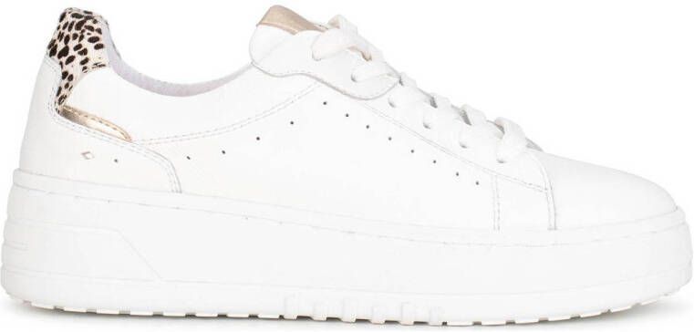 POELMAN Sneaker met ponyhair Wit Leer Lage sneakers Dames