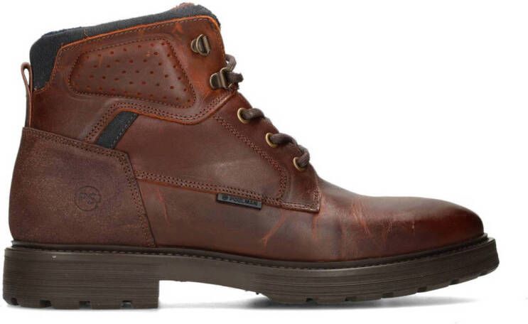 PS Poelman Bryan leren veterboots cognac