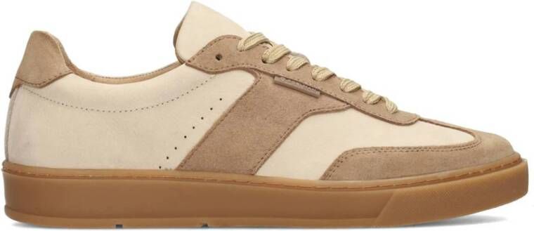 PS Poelman Gregory leren sneakers taupe