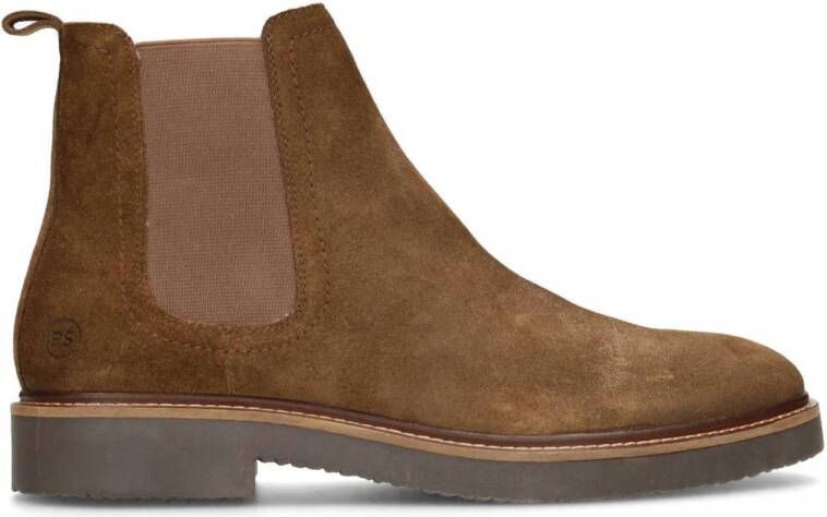 PS Poelman Hudson suède chelsea boots cognac