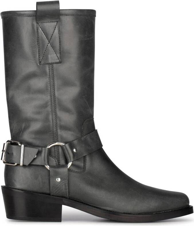 PS Poelman leren bikerboots zwart