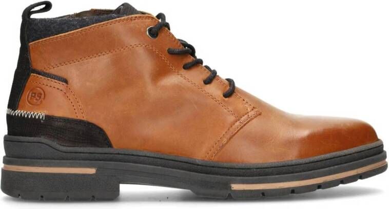 PS Poelman leren veterboots cognac