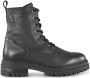 PS Poelman Luna nubuck veterboots zwart - Thumbnail 1