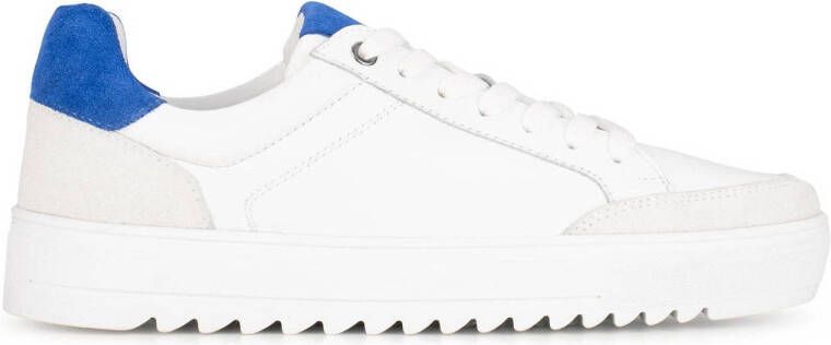 PS Poelman MIKE Heren Sneakers Wit met blauw combinatie