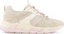 PS Poelman Dames MINION Nude Combo Mesh Suède Leren Runner Sneakers met Lakleer Details Beige Taupe Roze Multi - Thumbnail 1