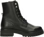 PS Poelman Mink-83 leren veterboots zwart Meisjes Leer Effen 31 - Thumbnail 1