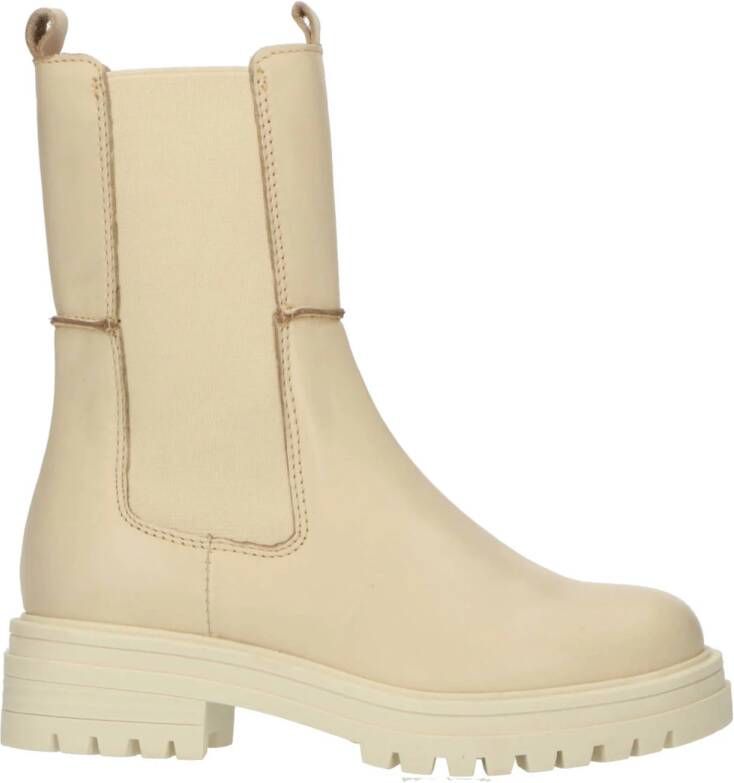 PS Poelman Monk-25 leren chelsea boots beige Meisjes Leer Effen 37