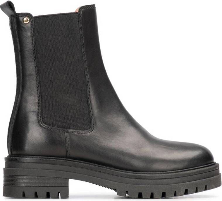 PS Poelman Monk leren chelsea boots zwart Meisjes Leer Effen 31