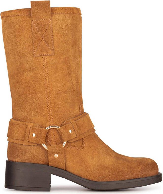 PS Poelman suède bikerboots cognac