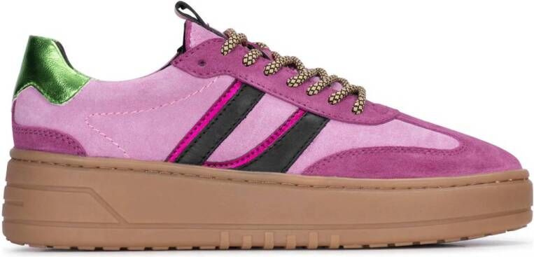 PS Poelman ANEMONE Dames Sneaker Roze met combinatie