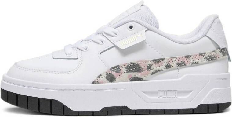 Puma Cali Dream Animal Print Jr sneakers wit roze bruin Meisjes Leer Panterprint 36