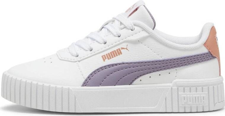 Puma Carina 2.0 sneakers wit lila oker Jongens Meisjes Imitatieleer Effen 31