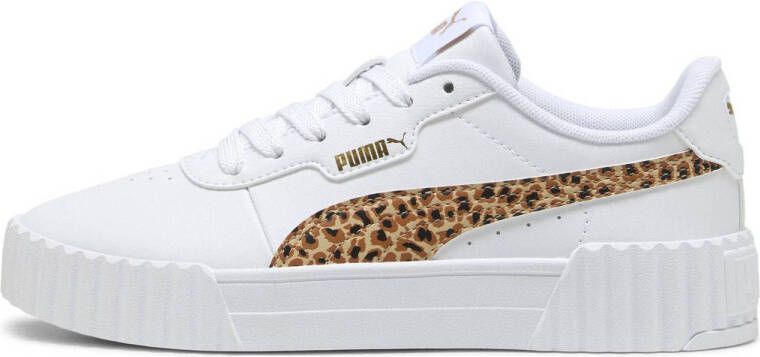 PUMA Carina 3.0 Animal Jr Sneakers White-Light Sand- Gold