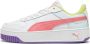 Puma Carina Street leren sneakers wit koraalrood paars Meisjes Leer 35.5 - Thumbnail 1