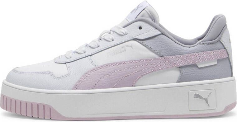 PUMA Carina Street Dames Sneakers White-Grape Mist- Silver