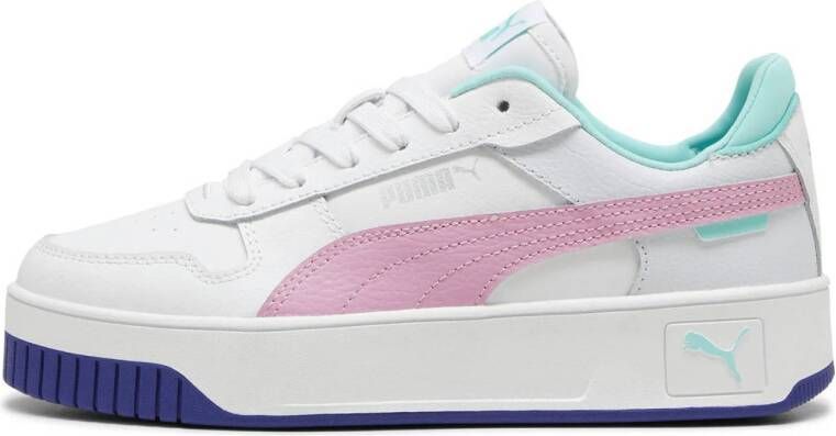 Puma Carina Street sneakers wit roze mintgroen Meisjes Leer Meerkleurig 35.5