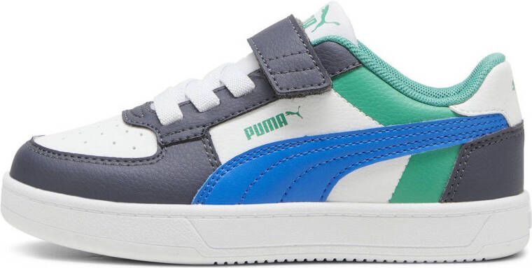 Puma Caven 2.0 Block sneakers wit kobaltblauw grijs Jongens Meisjes Imitatieleer 30