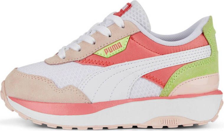 Puma Cruise Rider Peony sneakers wit roze groen Meisjes Mesh Meerkleurig 30