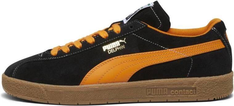 Puma Zwarte Suède Lage Schoen met Veters Black