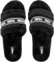 PUMA Slide Fluff Pantoffels zwart Imitatiebont Dames - Thumbnail 1