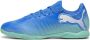 Puma Future 7 Play senior zaalvoetbalschoenen kobaltblauw mintgroen wit - Thumbnail 1