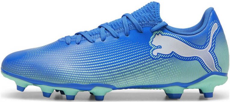 Puma Future 7 Play senior voetbalschoenen kobaltblauw mintgroen wit