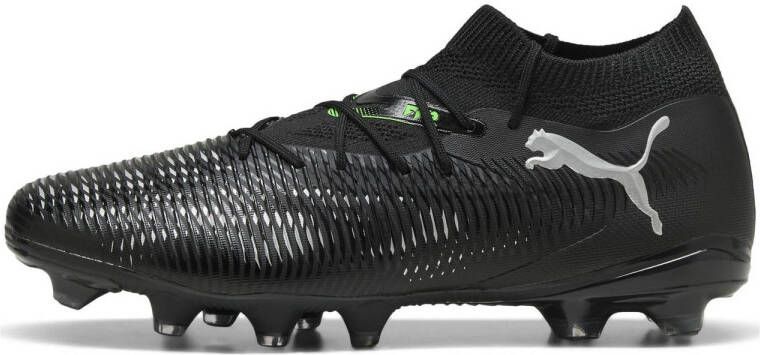 Puma FUTURE 8 MATCH FG AG Senior voetbalschoenen zwart lichtgrijs groen