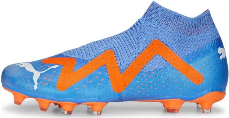 PUMA Future Match+ Veterloze Gras Kunstgras Voetbalschoenen (MG) Blauw Oranje Wit