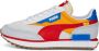 Puma Future Rider Splash Jr sneakers grijs rood oranje Jongens Meisjes Imitatieleer 37 - Thumbnail 1