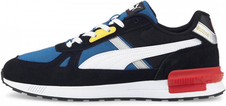 Puma Graviton Pro sneakers zwart wit kobaltblauw rood