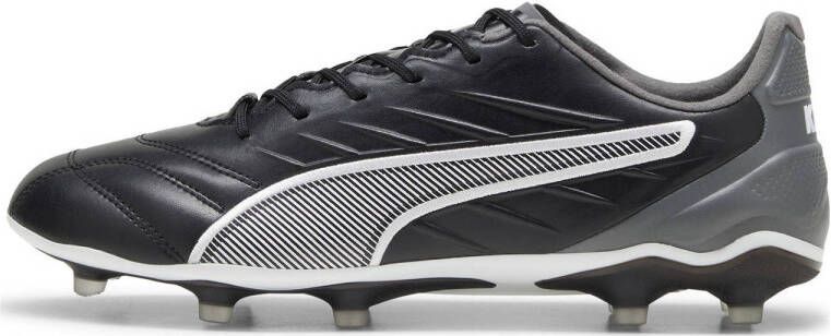 Puma King Pro senior voetbalschoenen zwart wit antraciet