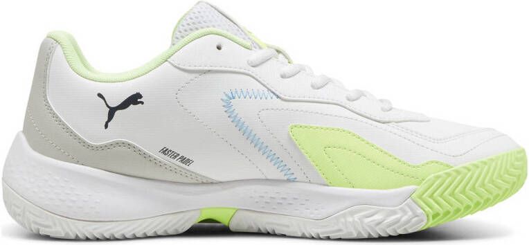 Puma Nova Smash tennisschoenen wit-blauw-felgroen-grijs